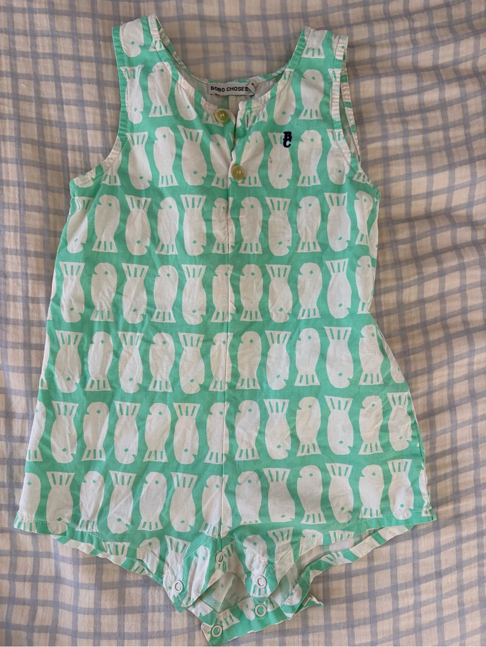 Bobo Choses Woven Fish Romper